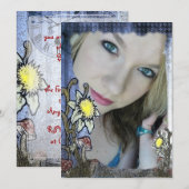 Uitnodiging voor Wonderland Fantasy Birthday (Voorkant / Achterkant)