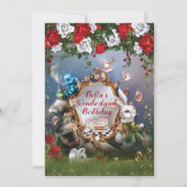 Uitnodiging voor Wonderland Party (Voorkant)