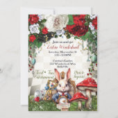 Uitnodiging voor Wonderland Party (Achterkant)