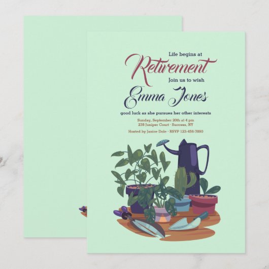 Uitnodiging voor workshop Gardening (Voorkant / Achterkant)