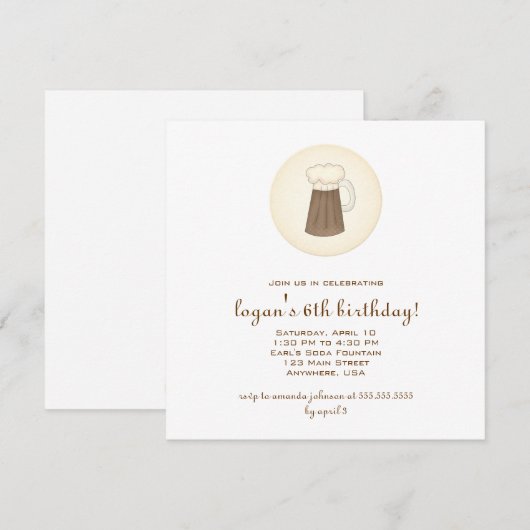 Uitnodiging voor wortelbeer (Voorkant / Achterkant)