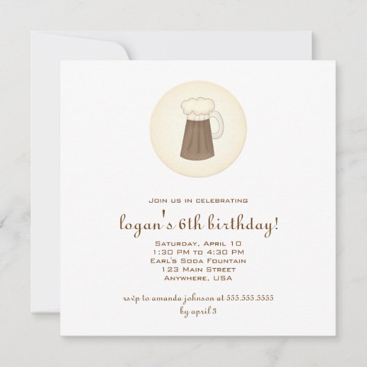 Uitnodiging voor wortelbeer (Voorkant)