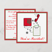 Uitnodiging voor X-mas-partijen: Medisch of tandhe (Voorkant / Achterkant)