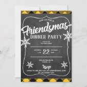 Uitnodiging voor Yellow Buffalo Plaid Friendsmas-f (Voorkant)