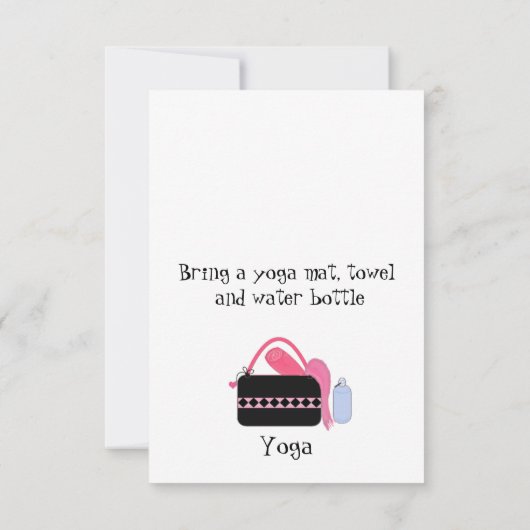 Uitnodiging voor Yoga Class (Achterkant)