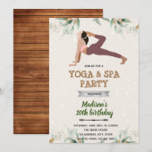 Uitnodiging voor yoga en spa (Voorkant / Achterkant)
