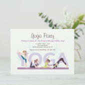 Uitnodiging voor Yoga Girls (Staand voorkant)