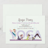 Uitnodiging voor Yoga Girls (Voorkant / Achterkant)