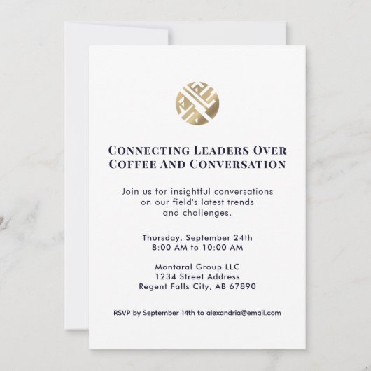 Uitnodiging voor zakelijke netwerkbijeenkomsten me (Voorkant)