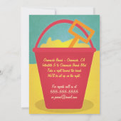 Uitnodiging voor Zand Pail Beach Party (Achterkant)