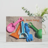 Uitnodiging voor zandspeelgoed (Staand voorkant)