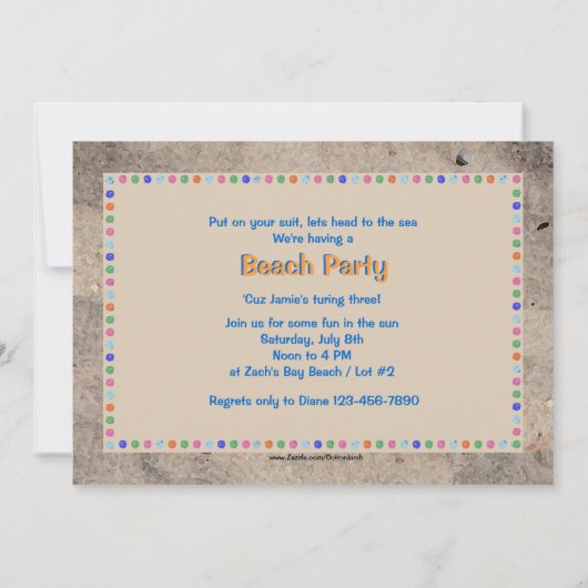 Uitnodiging voor zandspeelgoed (Achterkant)