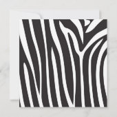 Uitnodiging voor Zebra Print Party (Achterkant)