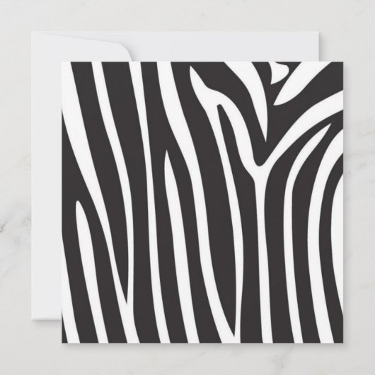 Uitnodiging voor Zebra Print Party (Achterkant)