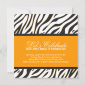 Uitnodiging voor Zebra Print Party (Achterkant)