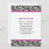 Uitnodiging voor Zebra Print Party (Achterkant)