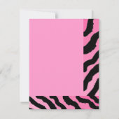 Uitnodiging voor zebraprint baby shower (Achterkant)