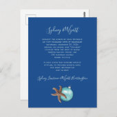 Uitnodiging voor zee Blue Kerstmis (Voorkant / Achterkant)