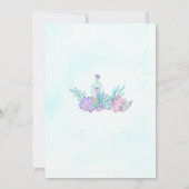 Uitnodiging voor zeemeermin 2de verjaardagsfeestje (Achterkant)