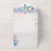 Uitnodiging voor zeemeermin zwembadfeestje (Buitenkant)