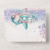 Uitnodiging voor zeemeermin zwembadfeestje (Achterkant)