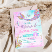 Uitnodiging voor zeemeerminverjaardag onder de zee