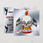 Uitnodiging voor zeer metalen partijen (Voorkant / Achterkant)