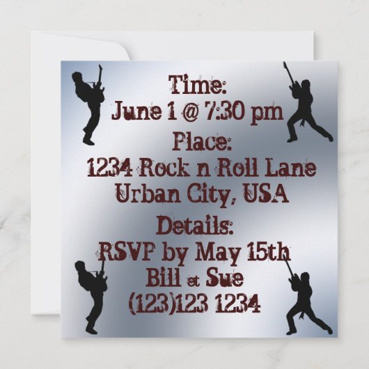 Uitnodiging voor zeer metalen partijen (Achterkant)