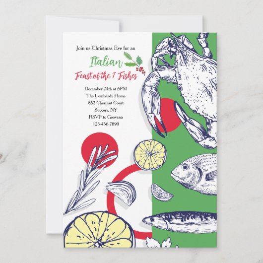 Uitnodiging voor zeevruchten (Voorkant)