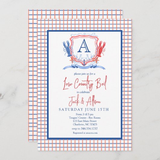 Uitnodiging voor zeevruchtenkoken, uitnodiging voo (Voorkant / Achterkant)