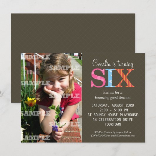 Uitnodiging voor zes dagen durende partij (Voorkant / Achterkant)