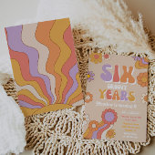 Uitnodiging voor zes Groovy-jaren | 6e verjaardag