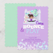 Uitnodiging voor zesde verjaardag (Voorkant / Achterkant)