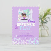 Uitnodiging voor zesde verjaardag (Staand voorkant)