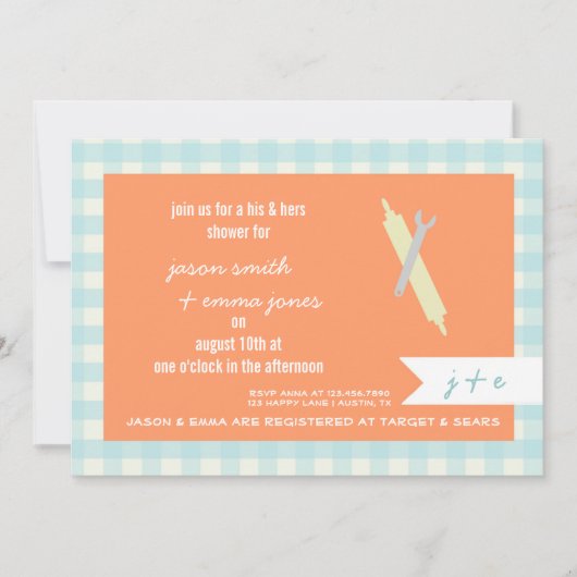 Uitnodiging voor zijn bruiloft & haar bruiloft (Voorkant)