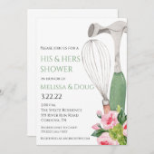 Uitnodiging voor 'Zijn en Haar' Bruidsfeest Keuken (Voorkant / Achterkant)