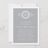 Uitnodiging voor Zilveren Bruiloft Medaillon Feest (Voorkant)