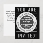 Uitnodiging voor zilveren huwelijksjubileumfeest (Voorkant / Achterkant)