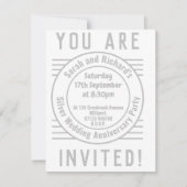 Uitnodiging voor zilveren huwelijksjubileumfeest (Voorkant)