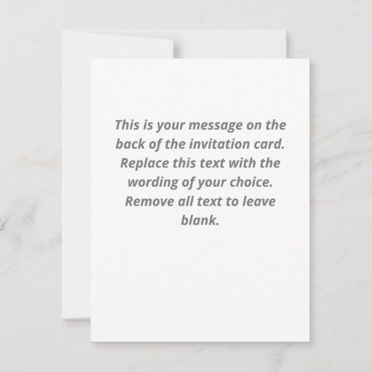 Uitnodiging voor zilveren huwelijksjubileumfeest (Achterkant)