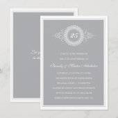 Uitnodiging voor zilveren jubileum medaillonfeest (Voorkant / Achterkant)