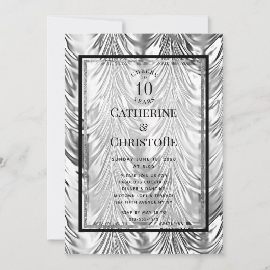 Uitnodiging voor zilveren jubileumfeest (Voorkant)