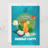 Uitnodiging voor zomer cocktailparty van club/bedr (Voorkant)