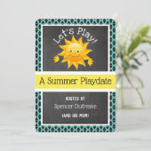 Uitnodiging voor zomerafspeeldatum (Staand voorkant)