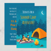 Uitnodiging voor zomerkamp | met de hand getekend (Voorkant / Achterkant)