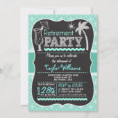 Uitnodiging voor zomerpensioen op Aqua Pattern (Voorkant)