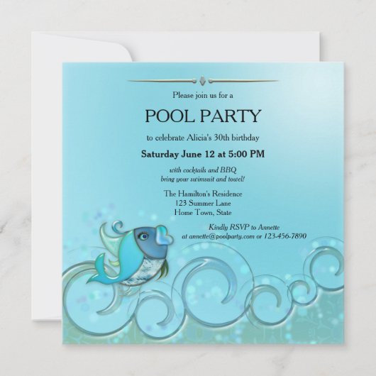 Uitnodiging voor zomerpolen (Voorkant)