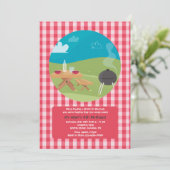 Uitnodiging voor zomerse picknick (Staand voorkant)