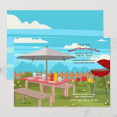 Uitnodiging voor zomerse picknick (Voorkant / Achterkant)