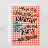 Uitnodiging voor zomertijd BBQ (Voorkant)